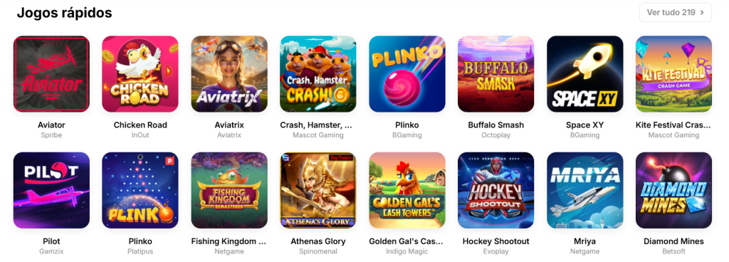 Crash jogos Hit n Spin Cassino